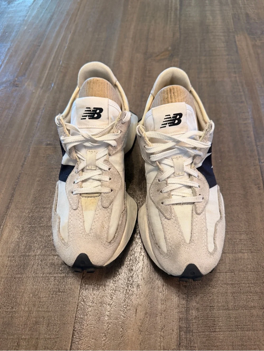 NEW BALANCE 327 SEA SALT SNEAKERS SHOES MS327FE WHITE BLACK GREY Women's SIZE 6